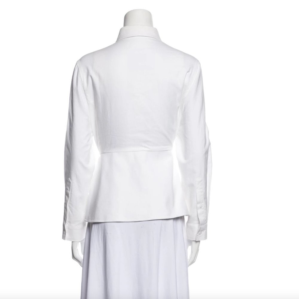 Pushbutton Structured White Button Up - image 2